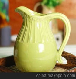厂家直销 陶瓷工艺品 创意陶瓷手绘花瓶 花插 花器 水壶 陶瓷工艺品