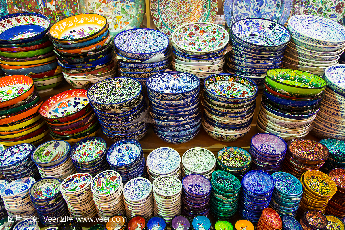 土耳其的陶瓷盘子